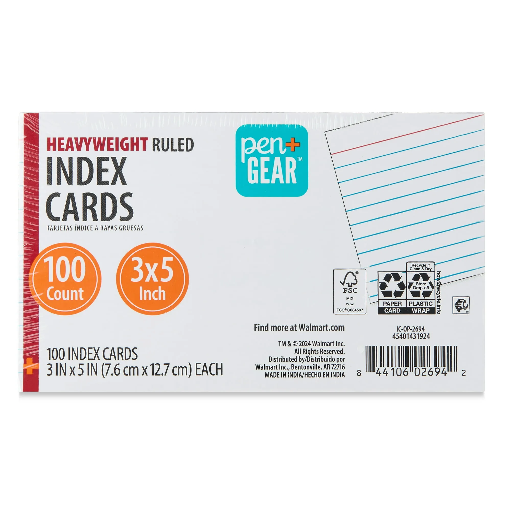 Pen-Gear-Heavyweight-Ruled-Index